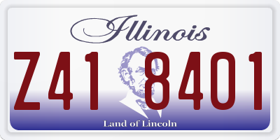 IL license plate Z418401