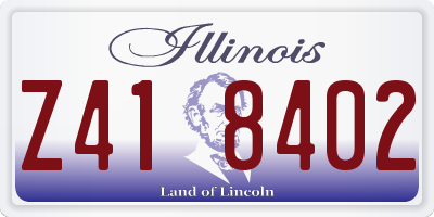 IL license plate Z418402
