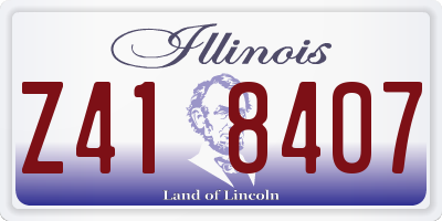 IL license plate Z418407