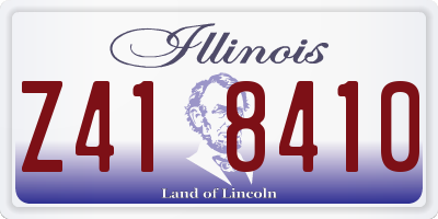 IL license plate Z418410