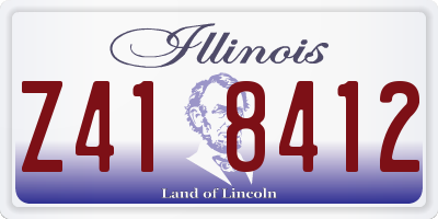 IL license plate Z418412