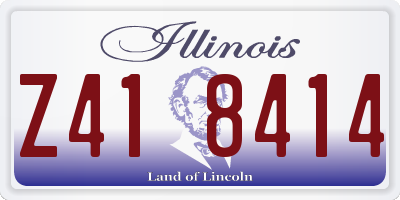 IL license plate Z418414