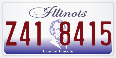 IL license plate Z418415