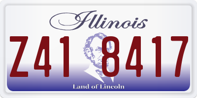 IL license plate Z418417