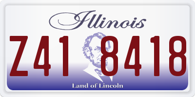 IL license plate Z418418