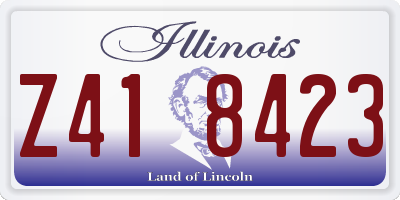 IL license plate Z418423