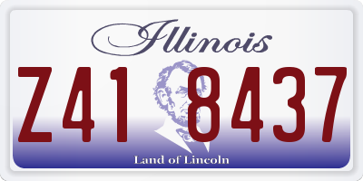 IL license plate Z418437