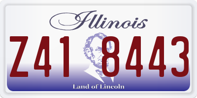 IL license plate Z418443