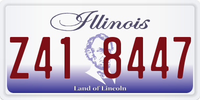 IL license plate Z418447