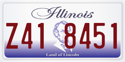 IL license plate Z418451