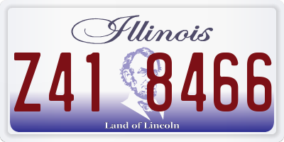 IL license plate Z418466