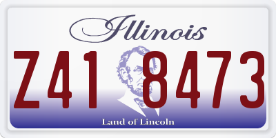 IL license plate Z418473
