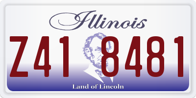 IL license plate Z418481
