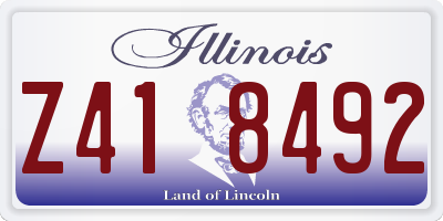 IL license plate Z418492