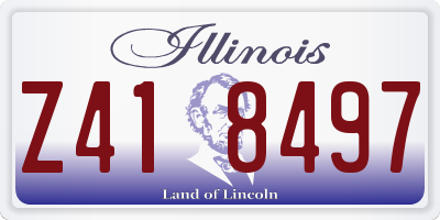 IL license plate Z418497