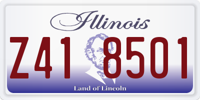 IL license plate Z418501