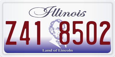 IL license plate Z418502