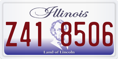 IL license plate Z418506