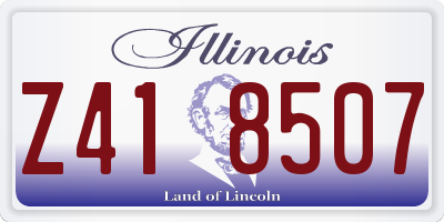 IL license plate Z418507
