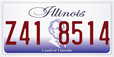 IL license plate Z418514