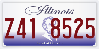 IL license plate Z418525