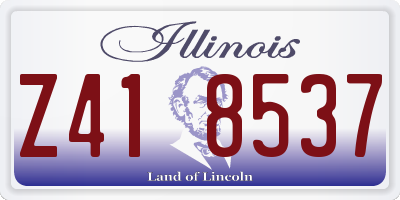 IL license plate Z418537
