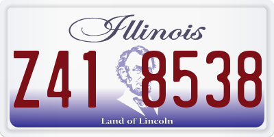 IL license plate Z418538
