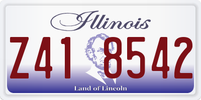 IL license plate Z418542