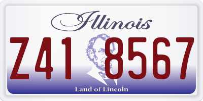 IL license plate Z418567