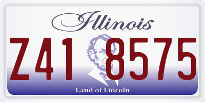 IL license plate Z418575