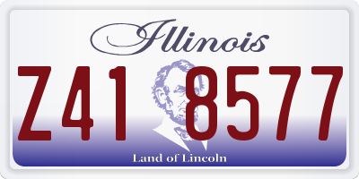IL license plate Z418577