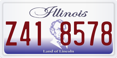 IL license plate Z418578