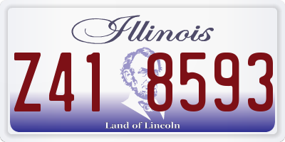 IL license plate Z418593