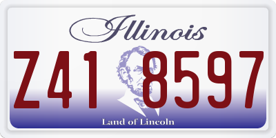 IL license plate Z418597