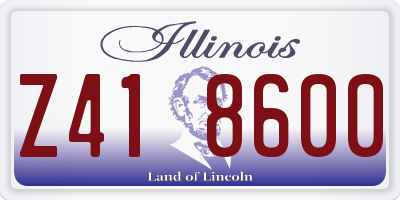 IL license plate Z418600