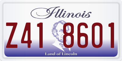 IL license plate Z418601