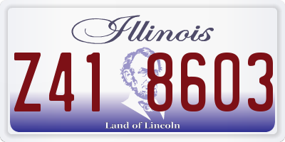 IL license plate Z418603