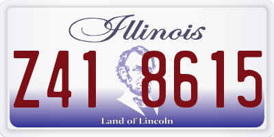 IL license plate Z418615