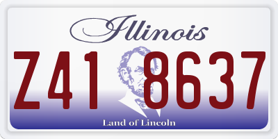 IL license plate Z418637