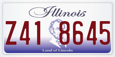 IL license plate Z418645