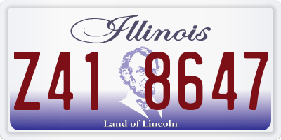 IL license plate Z418647