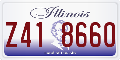 IL license plate Z418660