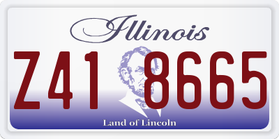IL license plate Z418665