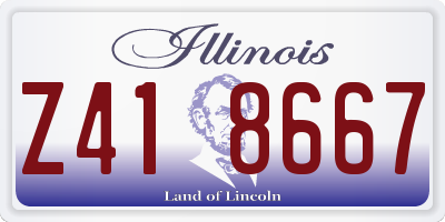 IL license plate Z418667
