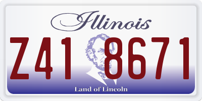 IL license plate Z418671