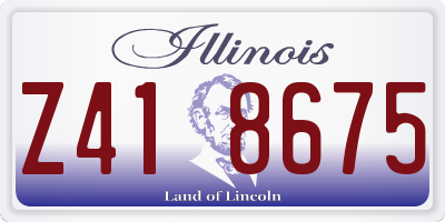IL license plate Z418675