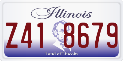 IL license plate Z418679