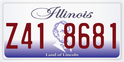 IL license plate Z418681