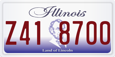 IL license plate Z418700