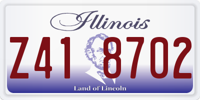IL license plate Z418702